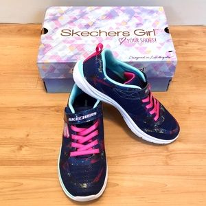 Sketchers Girl trainer lite bright racer sneakers